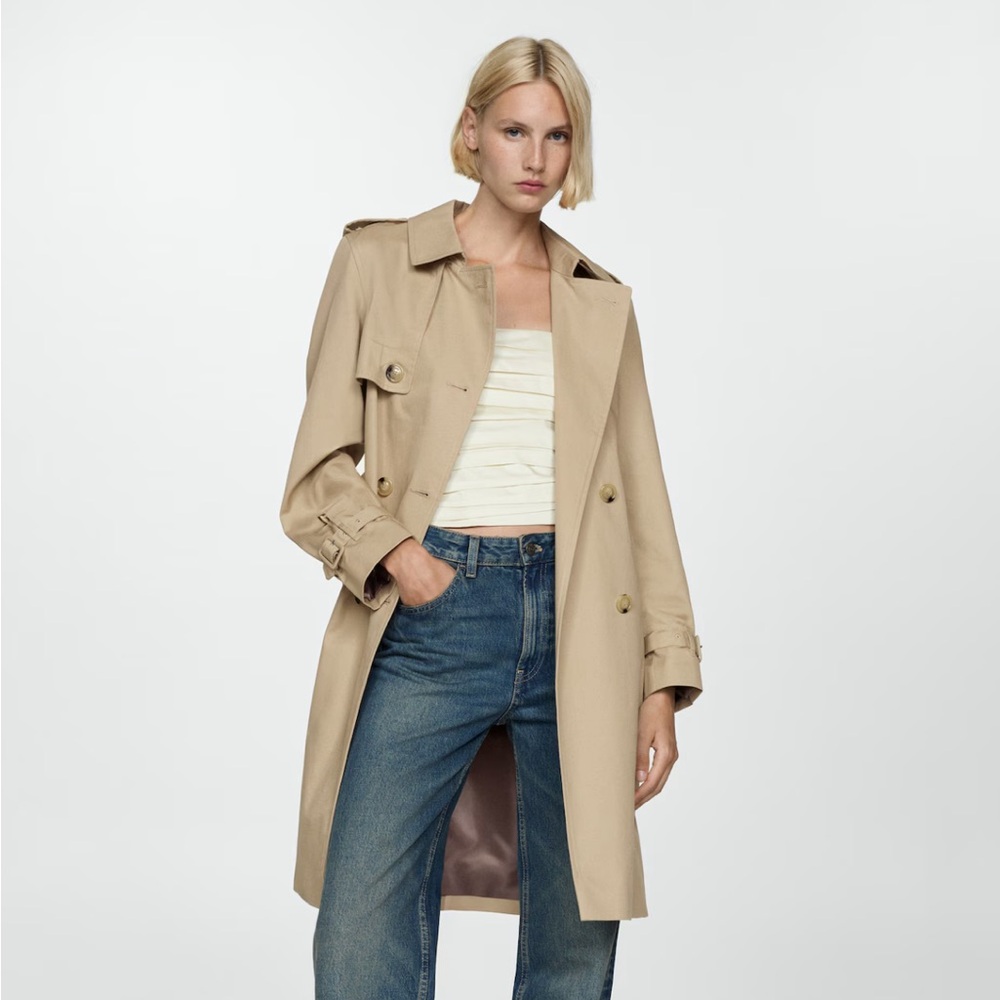 Mango classic trench coat with belt